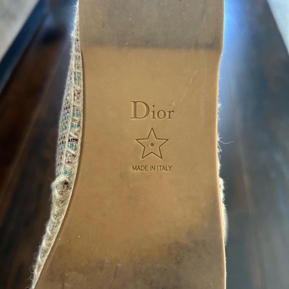Christian Dior Metal Multicolor Romance Lurex Technical Granville Espadrille 7.5